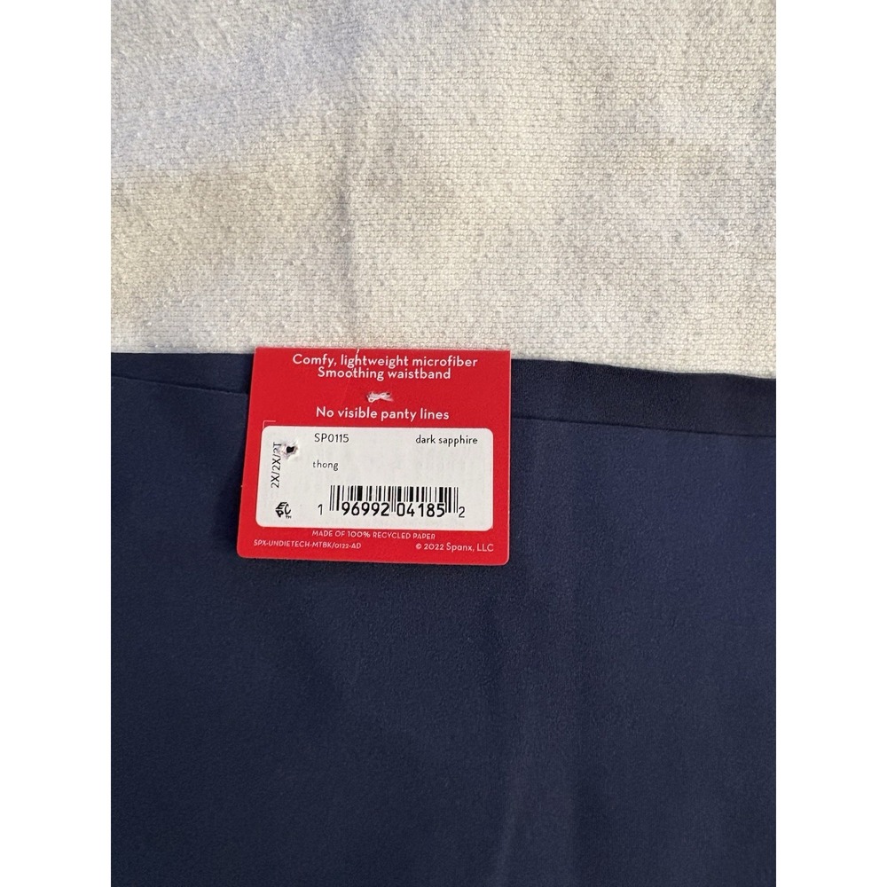 NEW Spanx Thong Undie-Tectable Thong Panty SP0115 Dark Sapphire Blue 2Xlarge - Picture 5 of 6